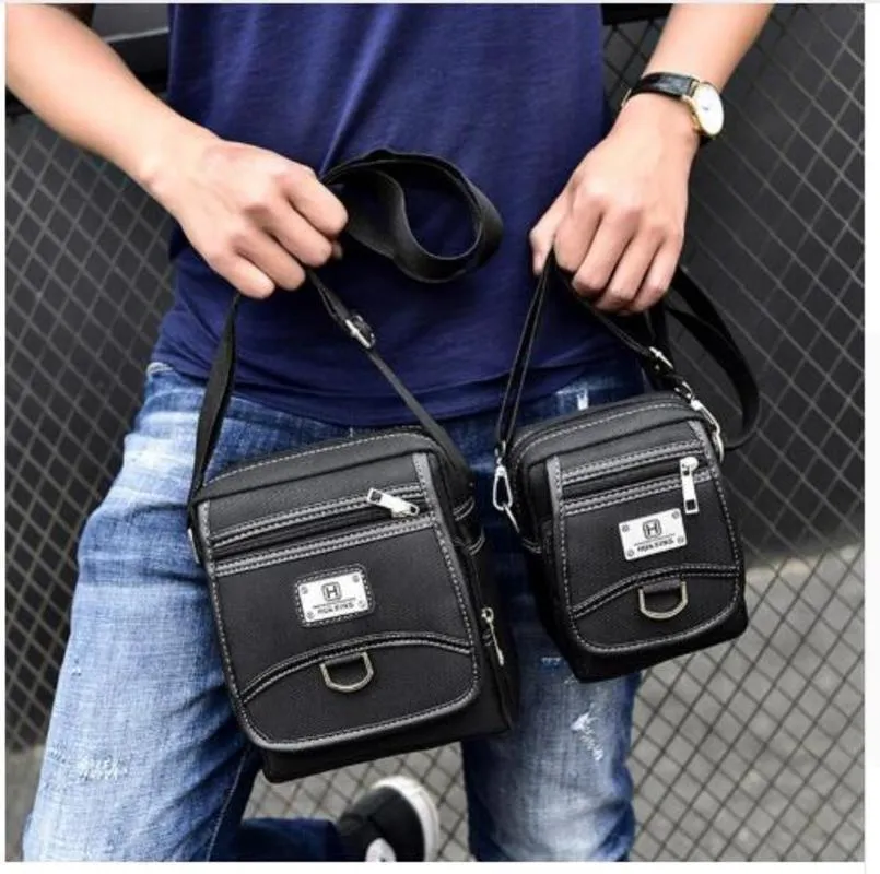 Marken -Herren -Taschen -Messengerbeutel wasserdichte hochwertige Nylon Black Designer Cool Reißverschluss Bag Crossbody für männliche Drop -Versand Q0705