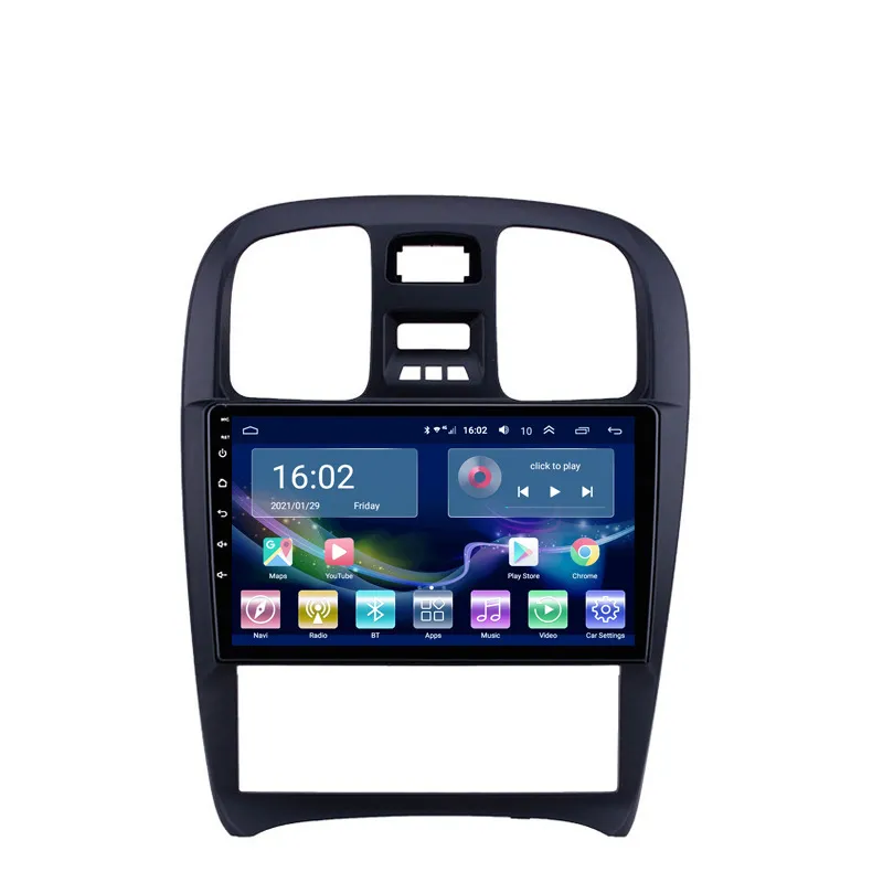 Bil video GPS multimedia för Hyundai Sonata 2003-2009 DVD-spelare Navigation Radio stereo huvudenhet Android 10.0