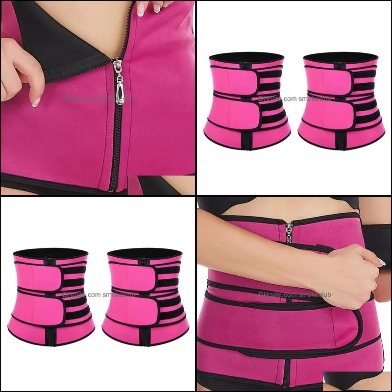 Waist Support 2Pcs Yoga Fitness Trainer Slimming Belt Sauna Belly Shaping Underwear Sculpt Red - L & Xxxl1