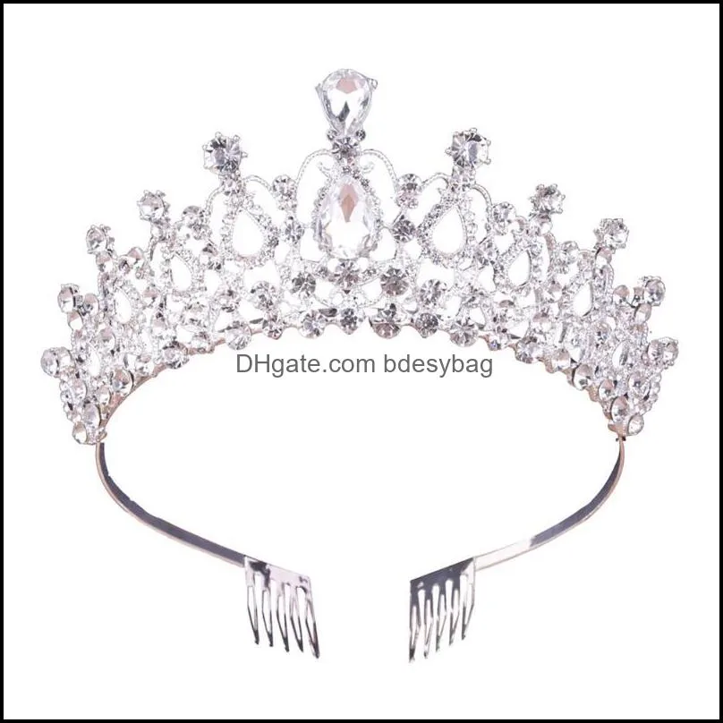 Other Bridal Tiara Crystal Rhinestones Crown With Comb Wedding Birdal Pageant Birthday Princess Headband