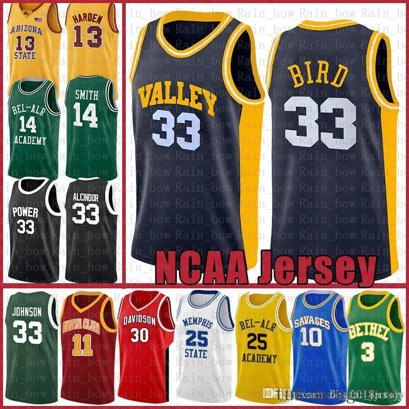 33 Bird NCAA LeBron 23 James Leonard Dwyane 3 Wade Irving Stephen 30 Curry cheap sale Jersey Chris Webber David Robinson Valley High School cheap