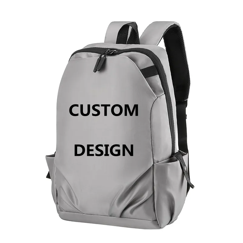 Logotipo personalizado mochila puro cor impermeável saco de escola de viagem de viagem com grande capacidade para notebook laptop B169