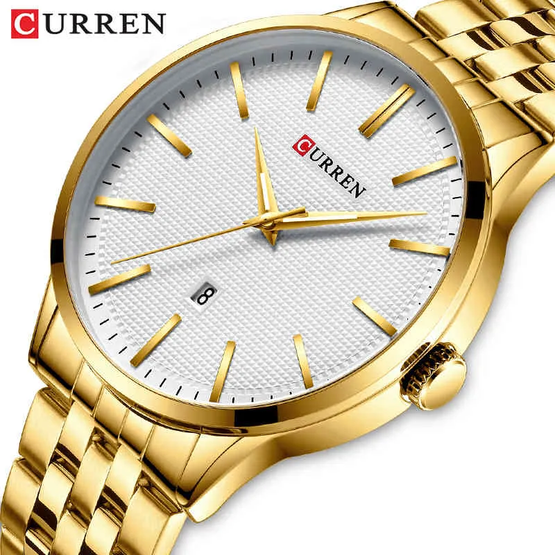 Top marque de luxe CURREN hommes montre mode affaires hommes montres étanche Sport Quartz montre-bracelet mâle horloge Relogio Masculino 210517