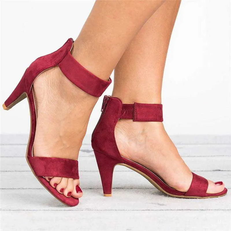 JODIMITTY Open Toe Summer Shoes With High Heels Sandals Strap Female zapatos de mujer Thin Heel Shoe Sandalias Drop Shipping X0526