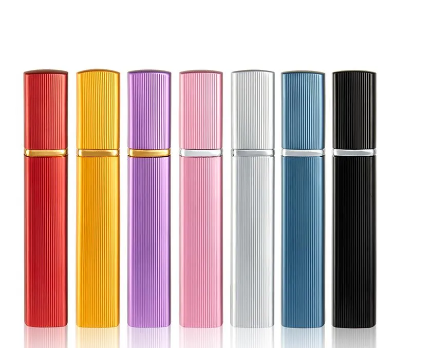 Refillable Empty Atomizers Travel Perfume Bottles Spray Makeup Aftershave Colorful Metal Bottle 12ML Part Favors Wedding