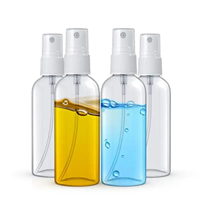 60ml Empty Spray Bottle Plastic Clear Bottles Portable Travel Perfume Containers Makeup PP/PET Refillable Container for Cosmetic and Cleaning
