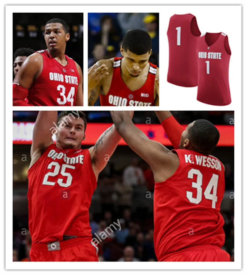 Ohio State Buckeyes Ed College Basketball Jersey Eugene Brown III Meechie Johnson Jr. Ibrahima Diallo Justin Ahrens Hookfin Jaedon