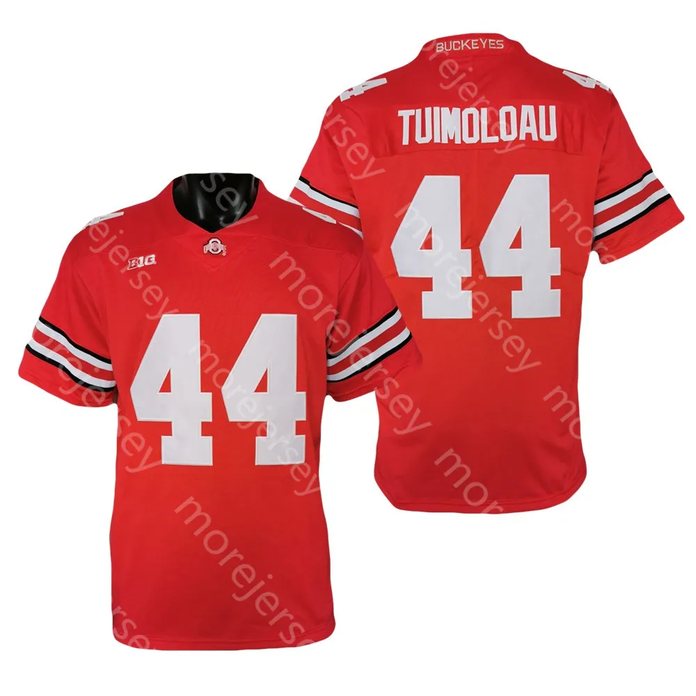 Ncaa College Ohio State Buckeyes Football Jersey J.t. Tuimoloau Red Size S-3xl All Ed Embroidery