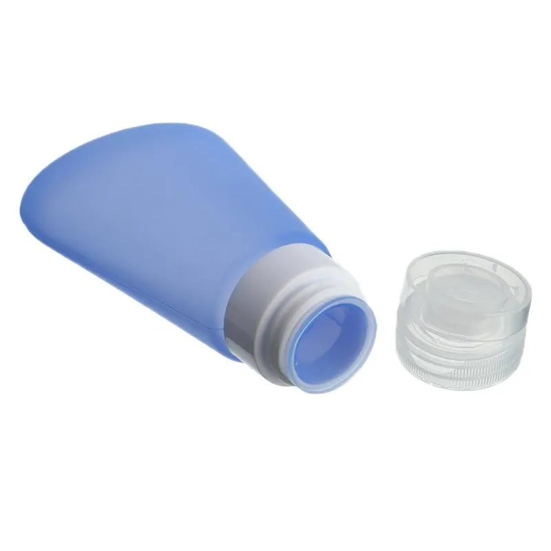 Lagringsflaskor JARS 1PCS Portable Silicone Refillerbar flask Resenär Förpackning Lotion Point Shampoo Container Tryck på Makeup 30 / 60/89 ml till