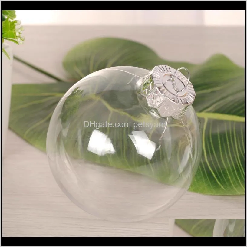 wedding decorations plastic ball 2020 christmas tree pendant new transparent diy high permeability hollow sphere outdoor 7 98sq f2