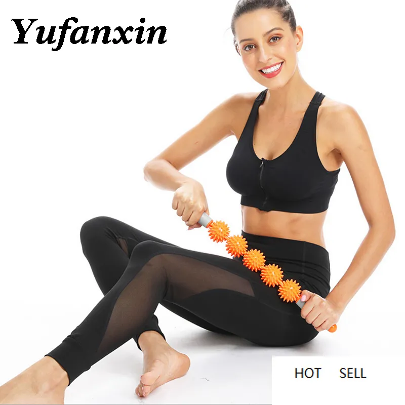 Gym Muscle Massage Rouleau Yoga Stick Corps Massage Bras de jambe Bras Relax Tool Fitness Roller