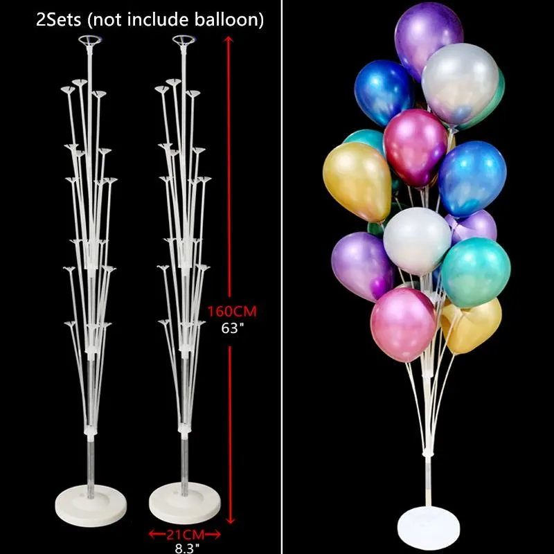 Party Decoration 7 11 19Tubes Balloon Holder Column Balloons Stand Stick Balons födelsedagsdekorationer barn bröllop juldekor193w