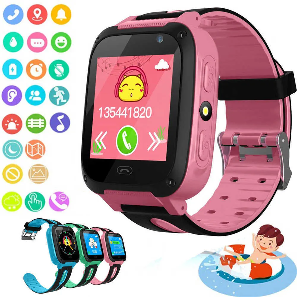 Kinderen Smart Watch Waterdichte wijzerplaat Oproep Smartwatch GPS Antil-verloren Locatie Tracker Kinderen Telefoonhorloge voor jongens Meisjes Geschenken