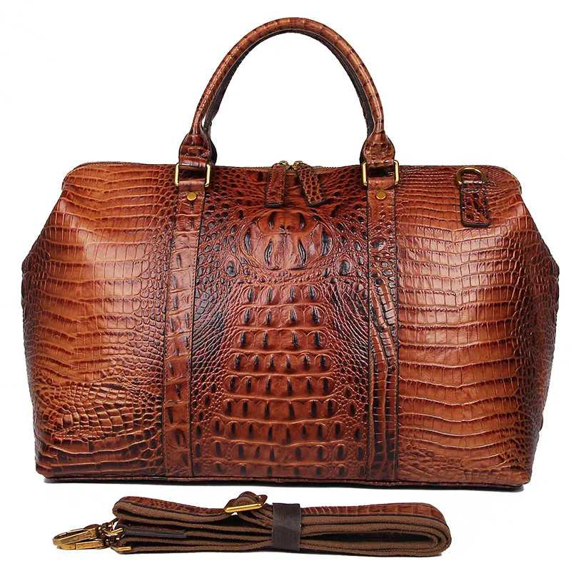 Натуральные кожаные сумки женщины женские сумки Ladi крокодил рисунков зерна Duffs сумки унисекс кожаная сумка для мужчин 6003B