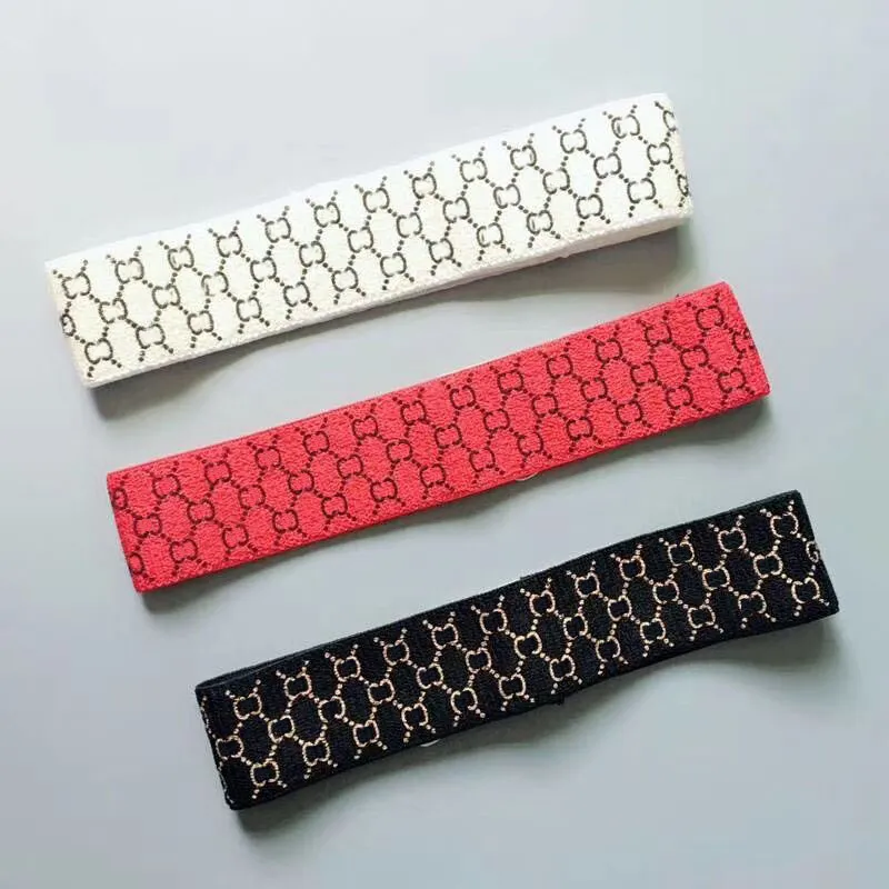 New Women Luxurys Designers Headbands Black White Brand Letter Print Colorful Stripe Elastic Headband Men Fashion Hair Bands Turban Headwraps for Hat