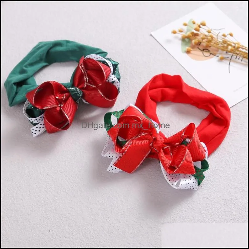 Hair Accessories Christmas Headband Ribbon Bow Hairband Wash Face Halloween Decoration Fashion Party Baby Gift