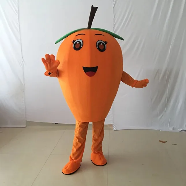 Reclame Props Tasty Orange Loquat Mascotte Kostuum Halloween Christmas Fancy Party Cartoon Karakter Outfit Pak Volwassen Vrouwen Mannen Jurk Carnaval Unisex Volwassenen