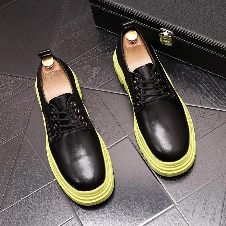 2022 hommes mode robe de soirée mocassins décontractés chaussures de haute qualité noir fond épais 38-43