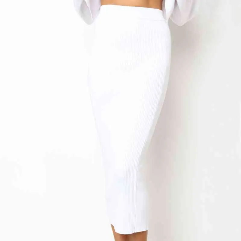 Long white pencil clearance skirt