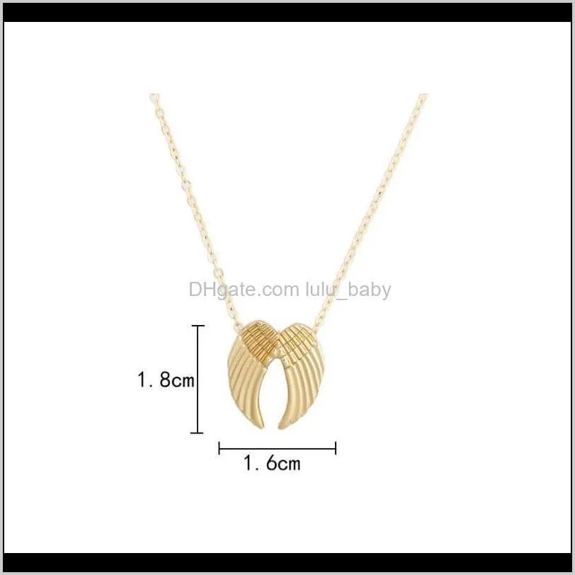 fashion jewelry heavenly double angel wings pendant necklace with card hot selling