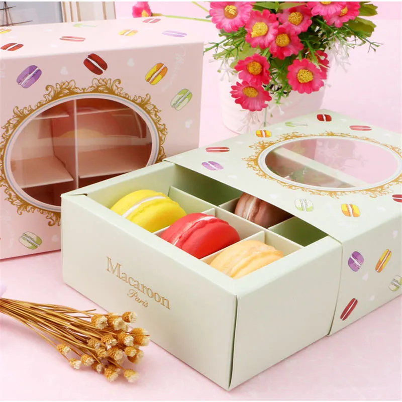 Cookie Cake Packaging Box Chocolate Biscuit Candy for Clear Window Carton Cardboard Wedding Gift Box YQ00822