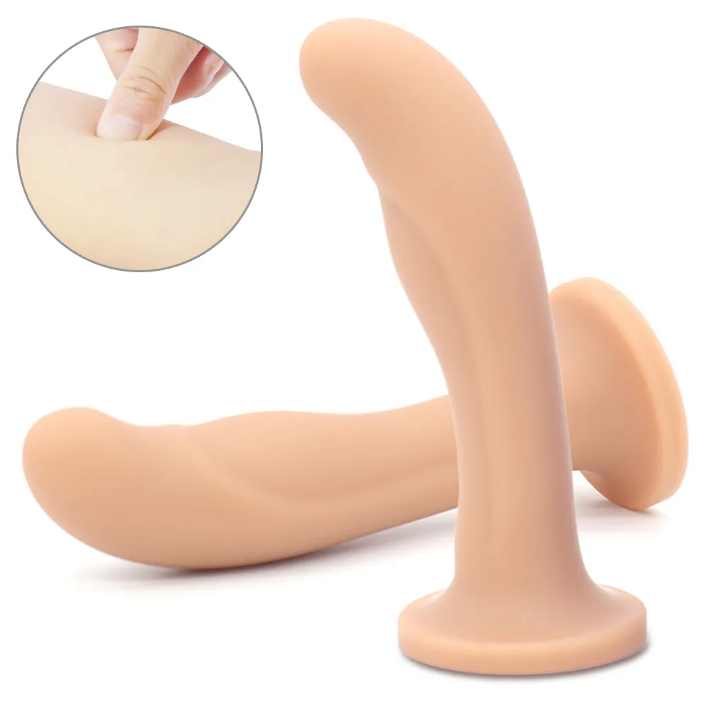 Massage Butt Plug Anal Plug Soft Dildo Penis Med Kraftfull Sucker Kvinna Masturbator Prostata Massager G-Spot Vagina Stimulator Sexleksaker