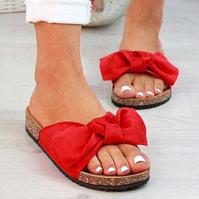 Women's Sandals Platform Retro Shoes Woman 2021 Fashion Female Summer Bow Women Flip Flop Chaussures Femme Y0721