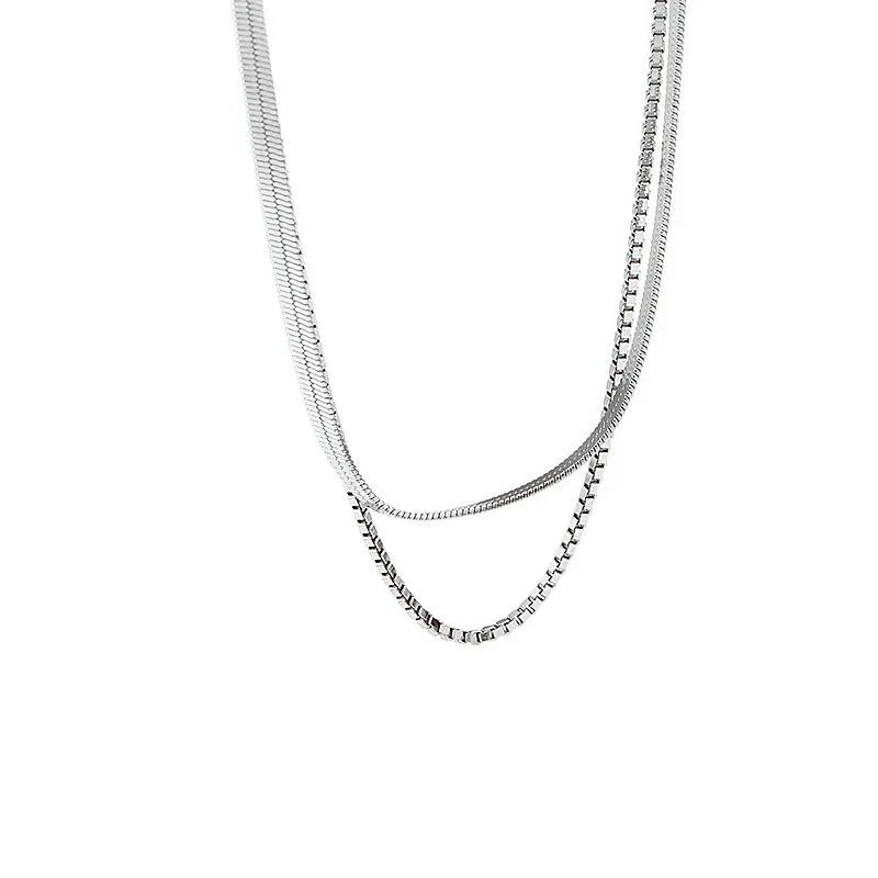 Cadenas Snake Bone Design Necklace Gold Silver Silver 925 Declaración Regalo Vintage Para Mujeres Lujo Colgantes Moda Moda Joyería