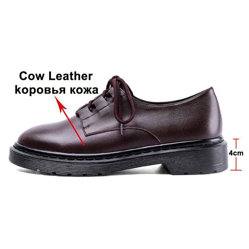 最高の ハイヒールの女性のパンプス天然本物の革の厚いダービーシューズ本物の丸いつま先の女性サイズ34 40 New送料無料 Shoes Accessories Dress Shoes Wbingenieria Com Py