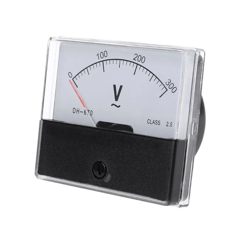 AC 0-300V analoge paneelmeter Voltometer DH-670 Voltage Gauge Panel Volt Meter