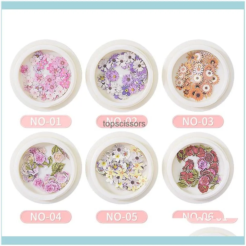 Nail Art 3D Flower Sequin Acrylic Paillettes Holographic Glitter Wood Chips Flakes Manicure Tips Accessories Stickers1