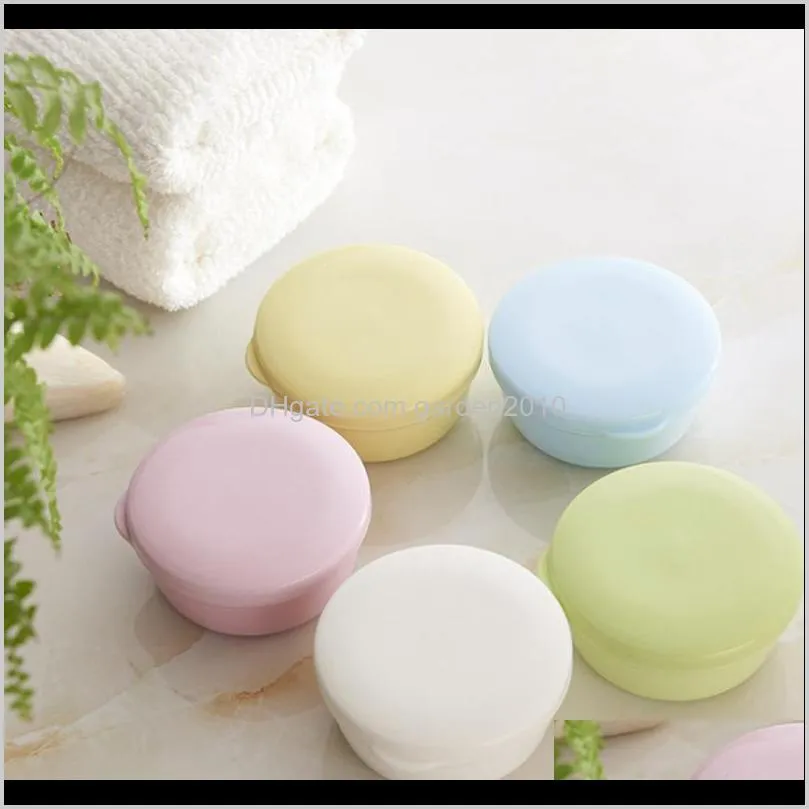 soap dish box bathroom sealed soap case holder container wash shower home round travel supplies