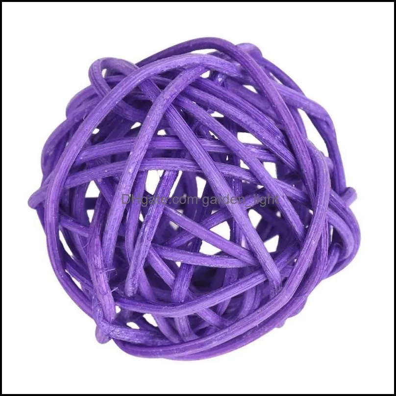 Cat Toys 5pcs/lot Pet Fashion Woven Rattan Ball Toy For Supplies1