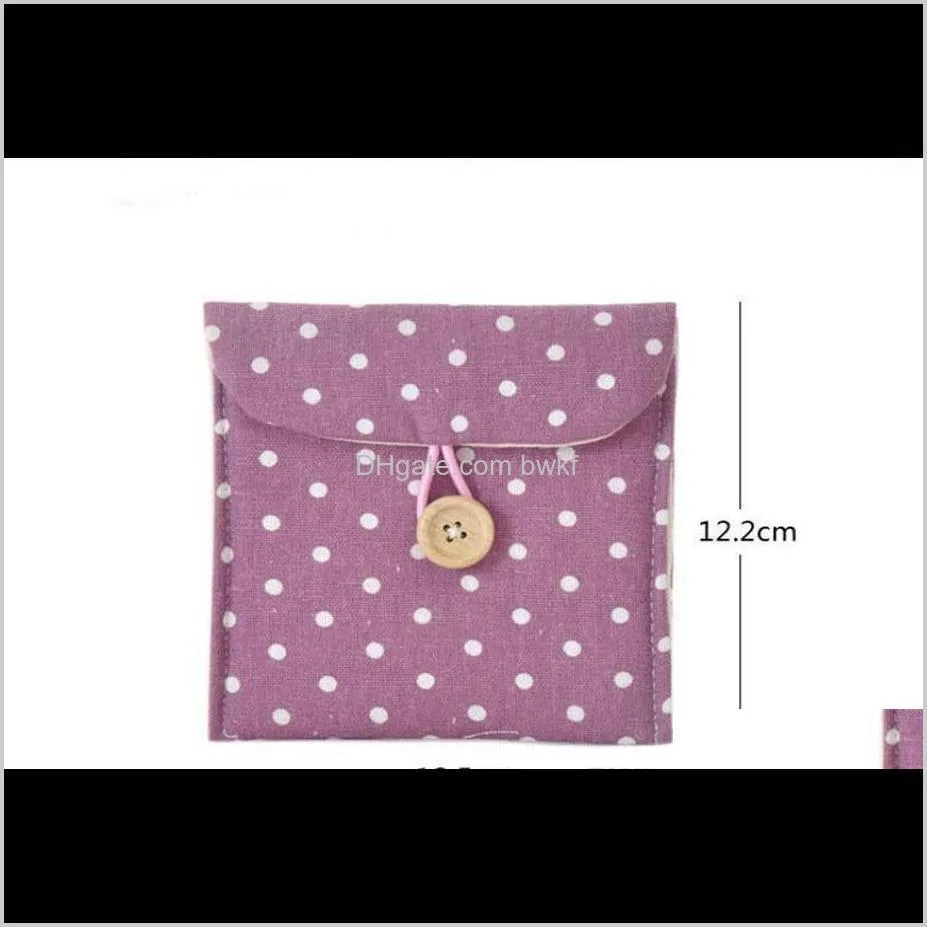 lovely and charming female period  cotton and linen sanitary paper towel cloth cute sanitary cotton bag aunt towel storage bag