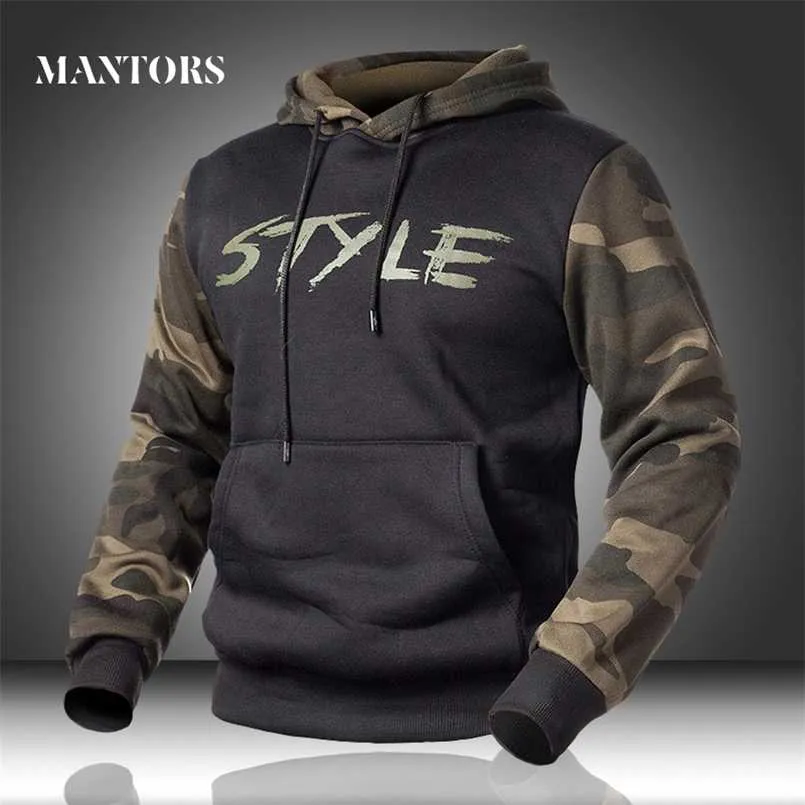 Men Hoodies Camouflage Casual Men's Sportswear Military Sweatshirts Spring Male Loose Camo Hooded Pullover Fleece Clothing 211014