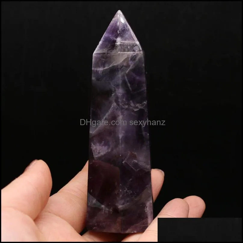 Charms Natural Semi-precious Stone Furnishing Articles Prismatic Shape Aventurine Rose Quartz For DIY Jewelry Making Home Decoration