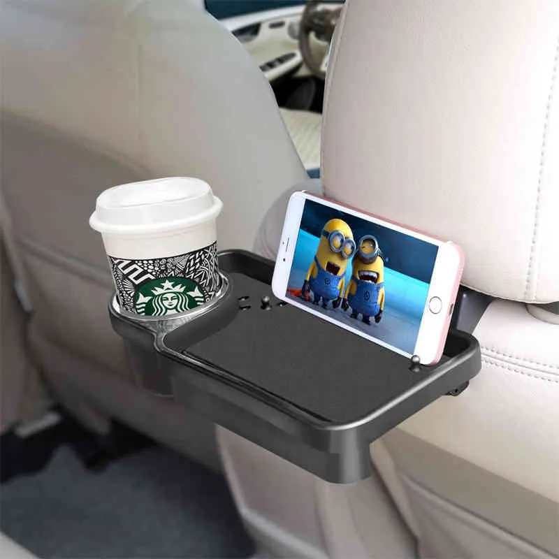 Cup Holder Auto Food Tray Water Drink Stand Bracket Storage Pallet Folding Dining Table Rear Back Seat Desk Car Styling