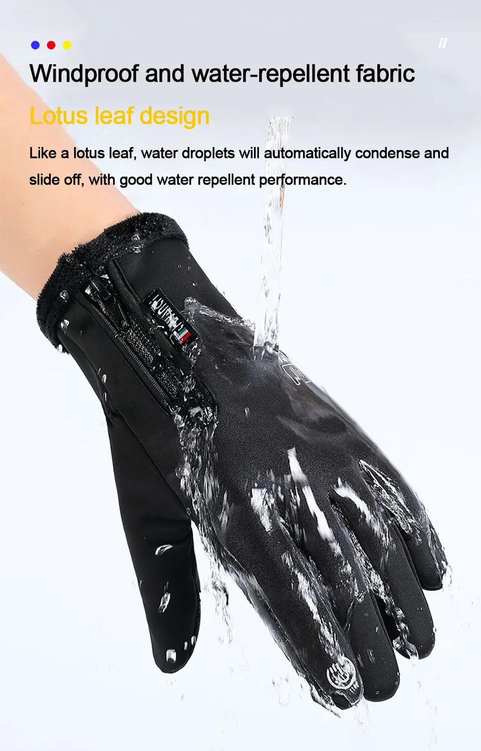Warm Cold Weather Insulated Water Repellent Fishing Gloves for Ice Fishing,  Fly Photography, Motorcycling, Running, Shooting, Hiking