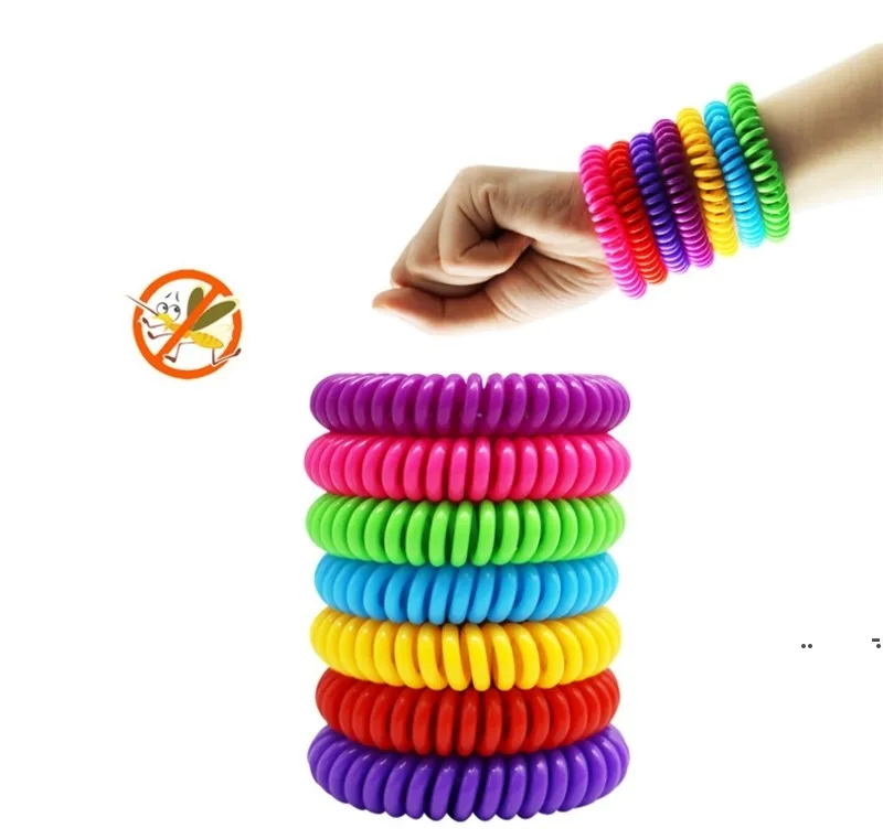 EWA5968 Natural Mosquito Repellent Bracelet Waterproof Spiral Wristband