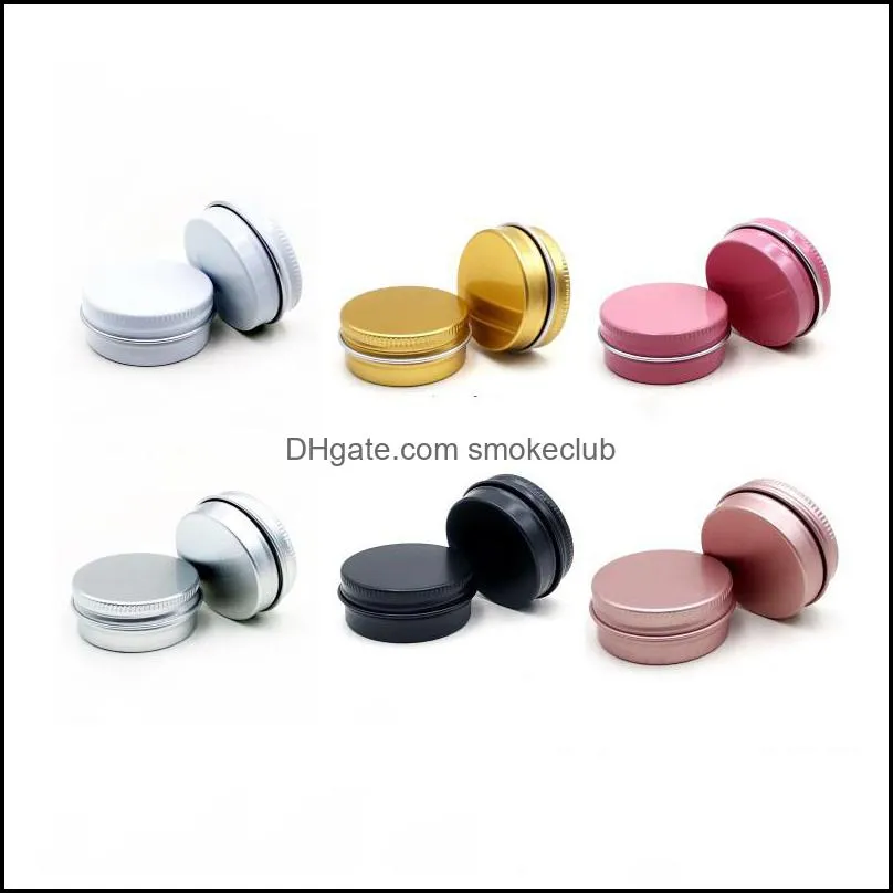 Aluminum Tin Jars with Screw Lids 15ml 0.5oz Round Bottle Cans Empty Cosmetic Containers for Lip Balm, Lotion, Cream, Mask RRD7327