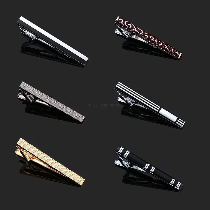 Fashion Copper Stripe Tie Clips Top Shirts Business Suits Tie Bar Clasps Neck Links Tie Clip for Men Jewelry Gift Will and Sandy