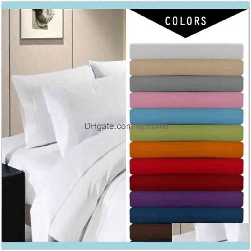 Bedding Supplies Textiles Home & Gardenbedding Sets 40 Deep Pocket 4 Piece Bed Sheet Set,Solid Set,Include Flat Sheet,Fitted Sheet,Pillowcas