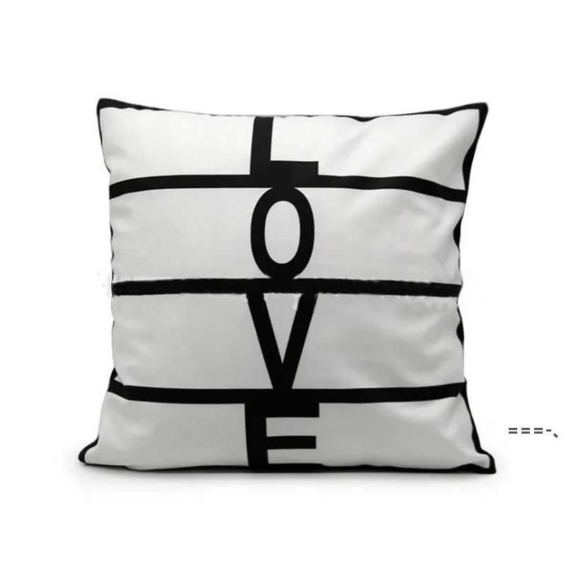 NEWSATUMIMATION PILLOW CASE Termisk överföring Pillowcovers Kort plysch Pillowcases Moon Heart Pillowcushions Polyester Soft RRE11949