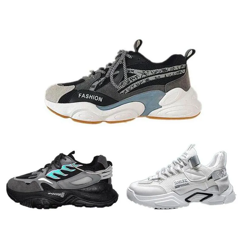 2021 hombres mujeres zapatos para correr color blanco gris negro cómodos hombres deporte entrenadores plataforma zapatillas tamaño 39-44