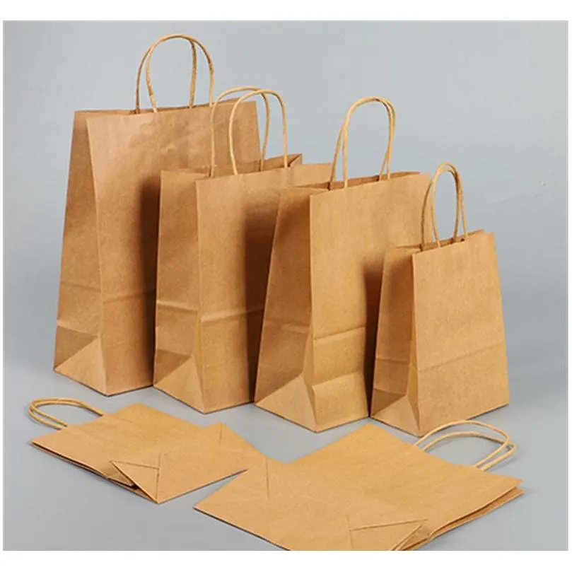 brown paper bags with handles bulk gift bags,wedding bag party bag shopping bags, kraft bags, retail bag 95% post consumer materials &