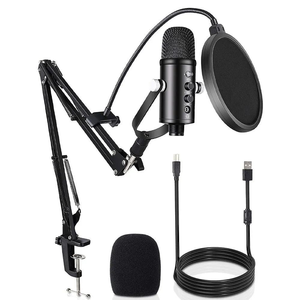T2 USB Studio Microfono A Condensatore Kit Microfono PC Computer Microfono  Stand Up Giochi Streaming Podcasting Registrazione  ZOOM Da 42,04 €
