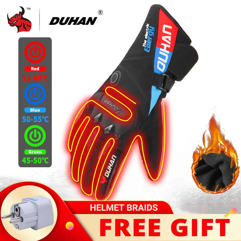 Duhan Moto Guanti Inverno Impermeabile Impermeabile Guantes Moto Touch Screen Powered Moto Motorbike Racing Guanti da equitazione Nuovo H1022