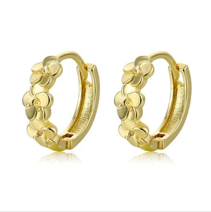 Small fresh flower 18k gold plated Ear Cuff earrings fashion style gift fit women DIY jewelry earring