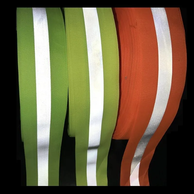 High Visibility Reflective Webbing - 5cm Traffic Safety Ribbon, Sew-On ...
