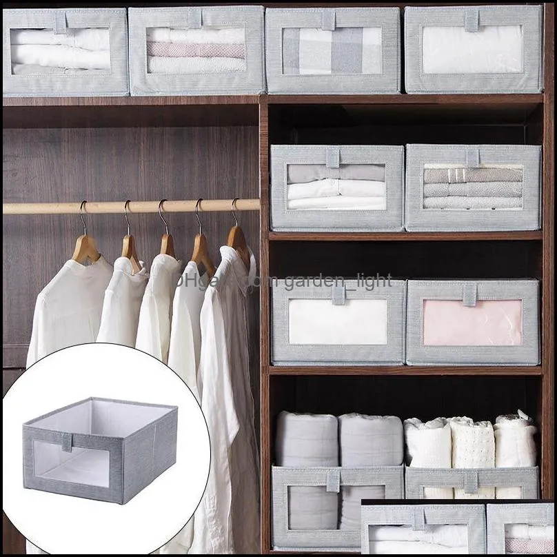 Stockage Housekee Organisation Home Gardenstorage Ders Boîtes à vêtements non tissées Boîte à sous-vêtements pliable Garde-robe peu encombrante domestique Der